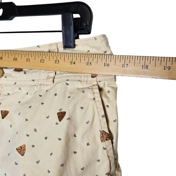 Daughters Of The Liberation Beige Shorts Bees Embroidery Beehives Womens 6 - Picture 10 of 13